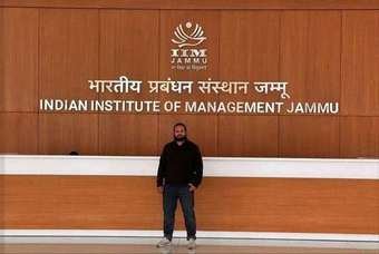 Syed Irfan Inayat on campus at the Indian Institute of Management, Jammu
