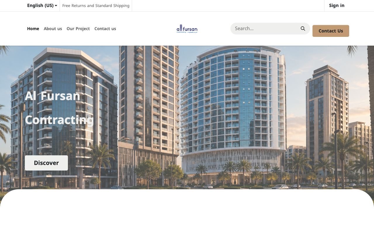 Al Fursan Contracting website preview