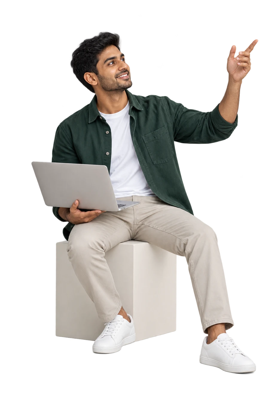 Illustrative creative professional working with a laptop